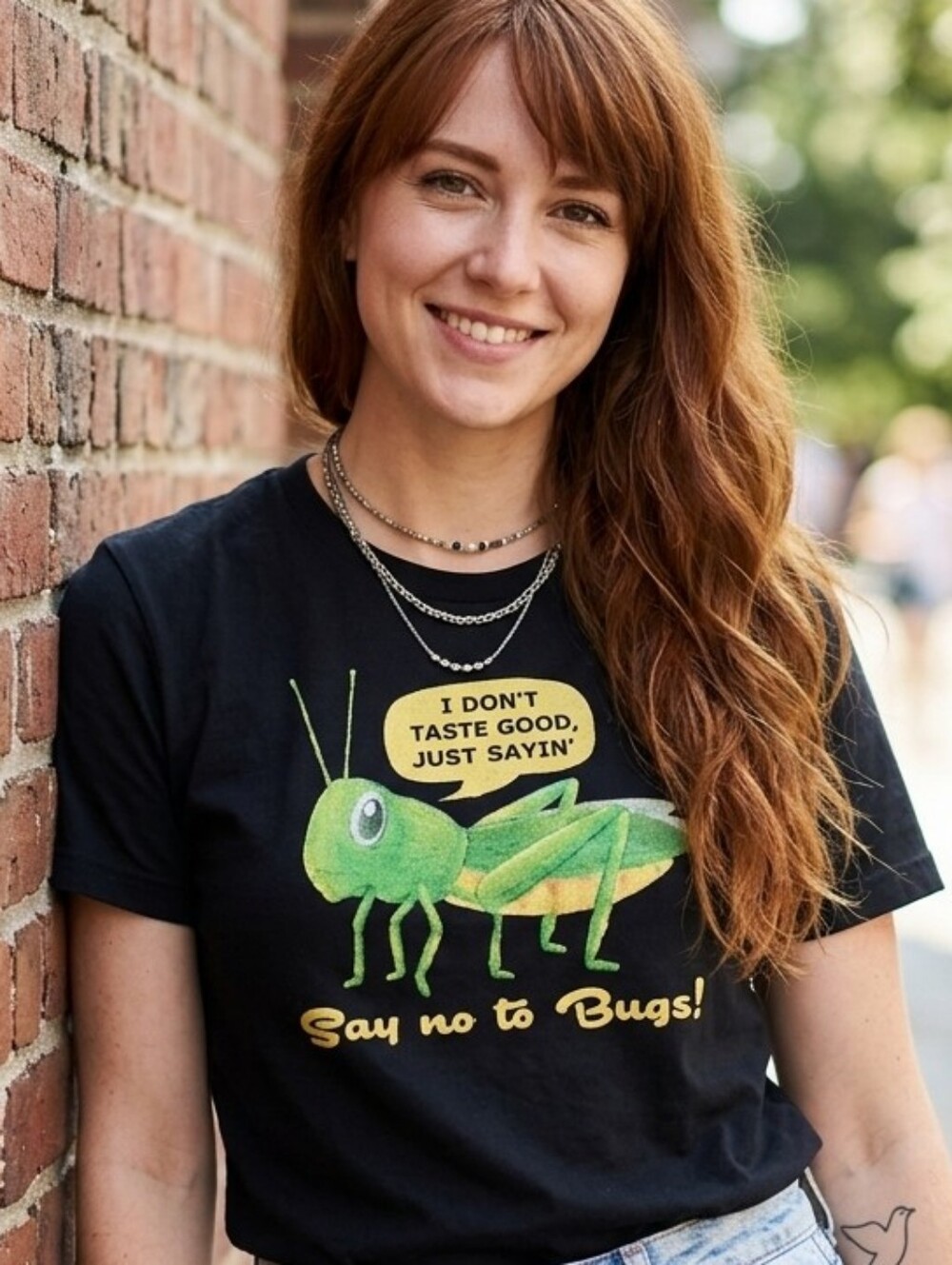 I Don't TasteGood🐛Tee💚🐛Black/Green Bug Gilden🐛💚🐛VINTAGE Size M